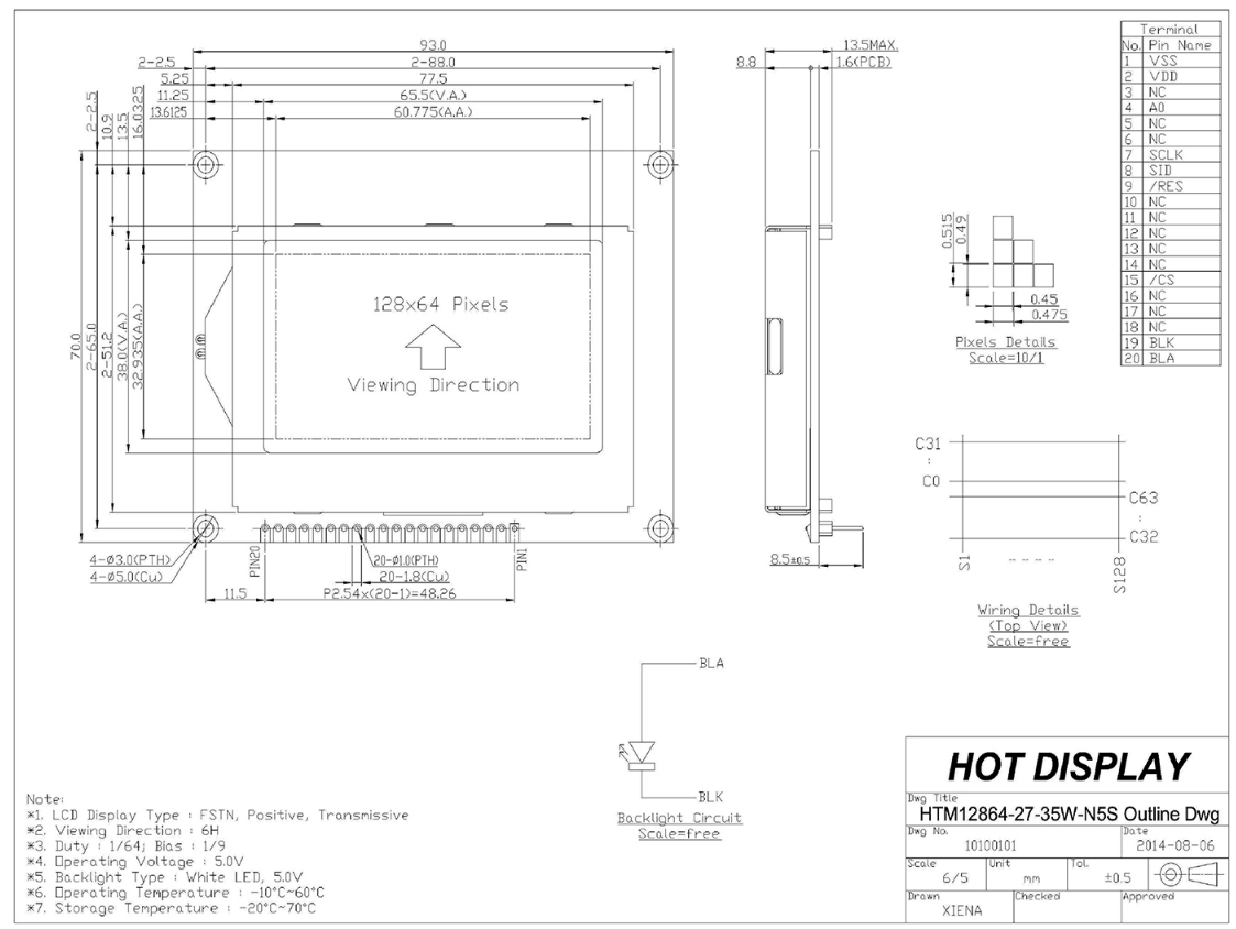 3-inch 128x64 graphic LCD module 12864-27.png 3-inch 128x64 graphic LCD module 12864-27.png