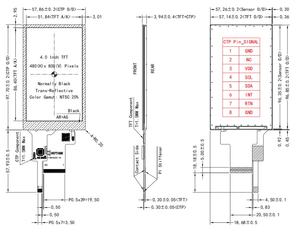 4.0 Inch 480x800 Transflective TFT Display.jpg 4.0 Inch 480x800 Transflective TFT Display.jpg