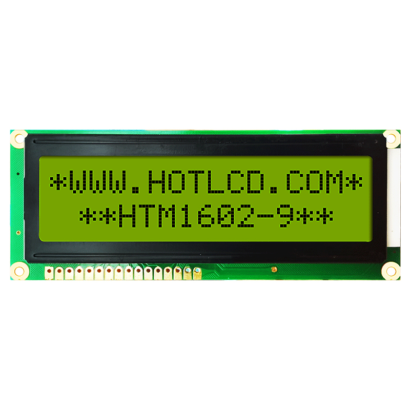 2x16 Character LCD STN+ Gray Display with Yellow/Green Backlight