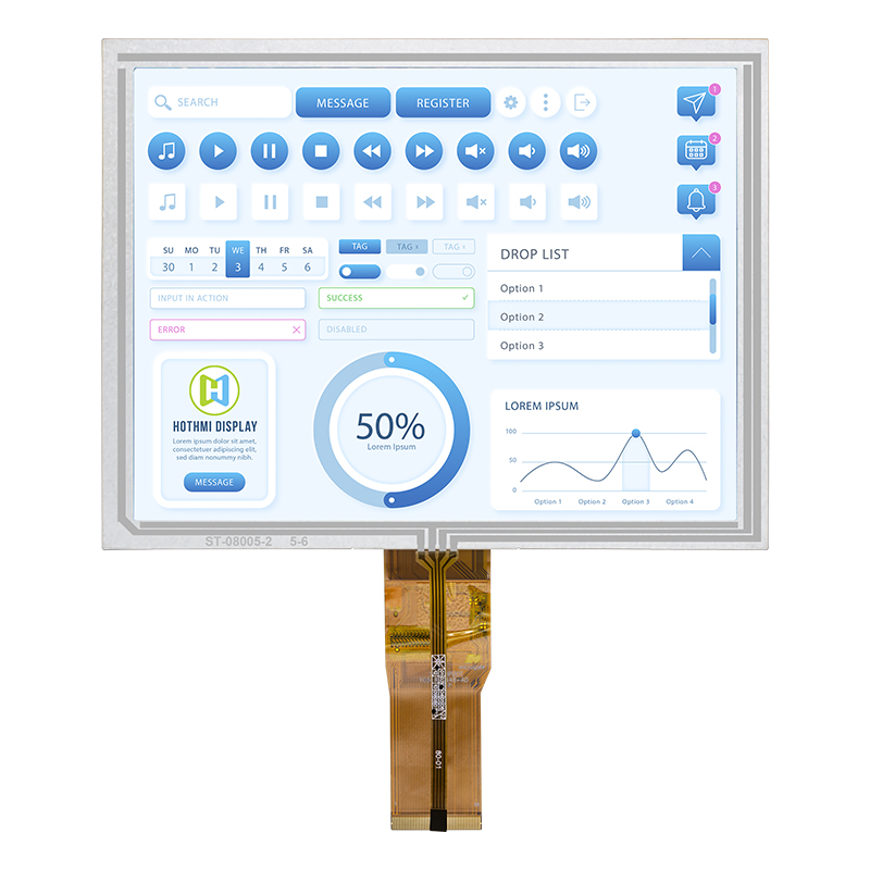 8.0 inch 800x600 px IPS Resistive Touchscreen TFT LCD