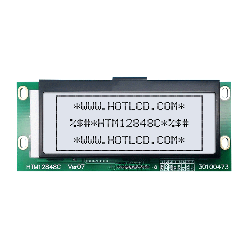 128X48 Graphic LCD Module FSTN + Display  with White Side Backlight