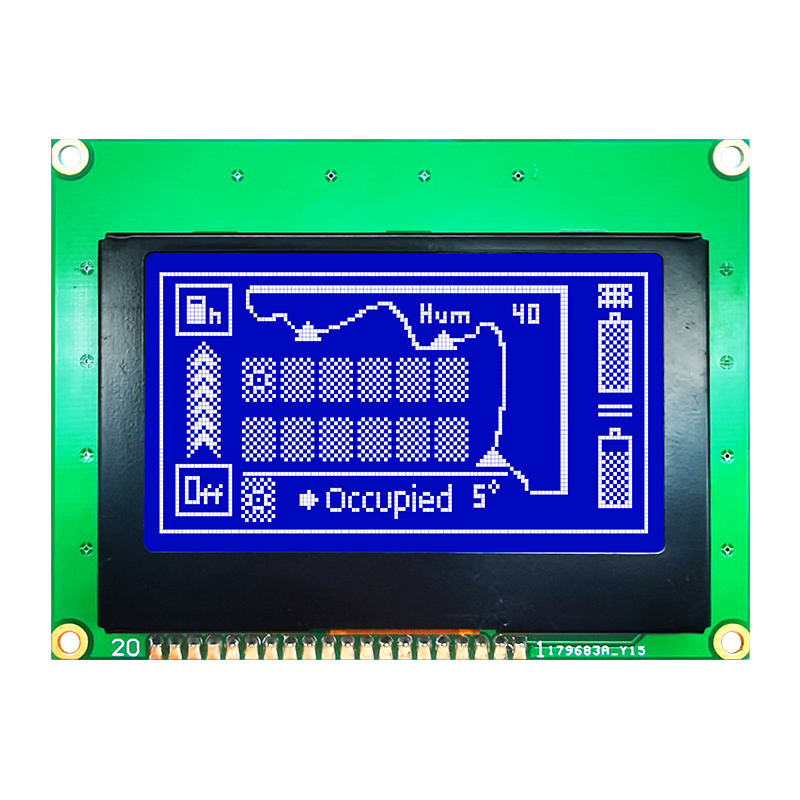 128X64 Graphic LCD Module STN- Blue Display with White Backlight and Negative Voltage