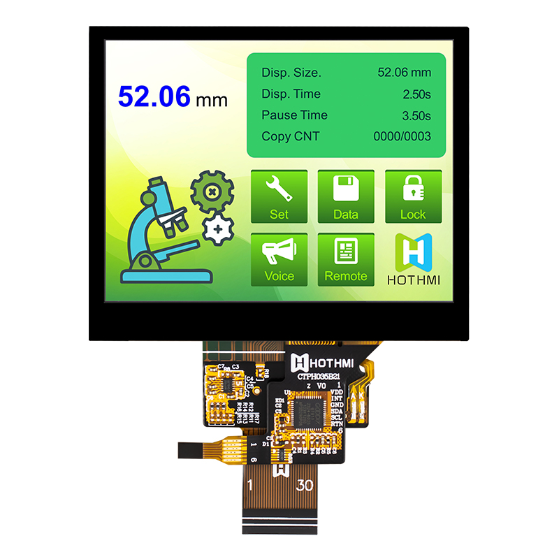 3.5 inch 640x480 pixels IPS TFT MIPI interface wide temperature capacitive touch screen