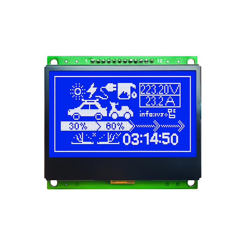 128X64 Graphic LCD Display STN - Blue Display with White Backlight