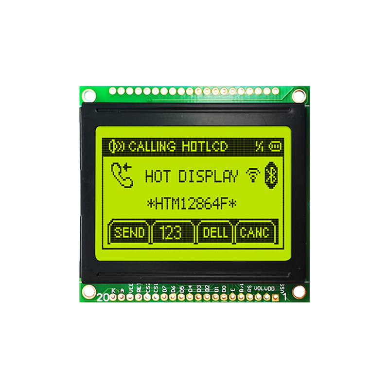 128X64 Graphic LCD Module STN+ Yellow/Green Display with Yellow/Green Backlight