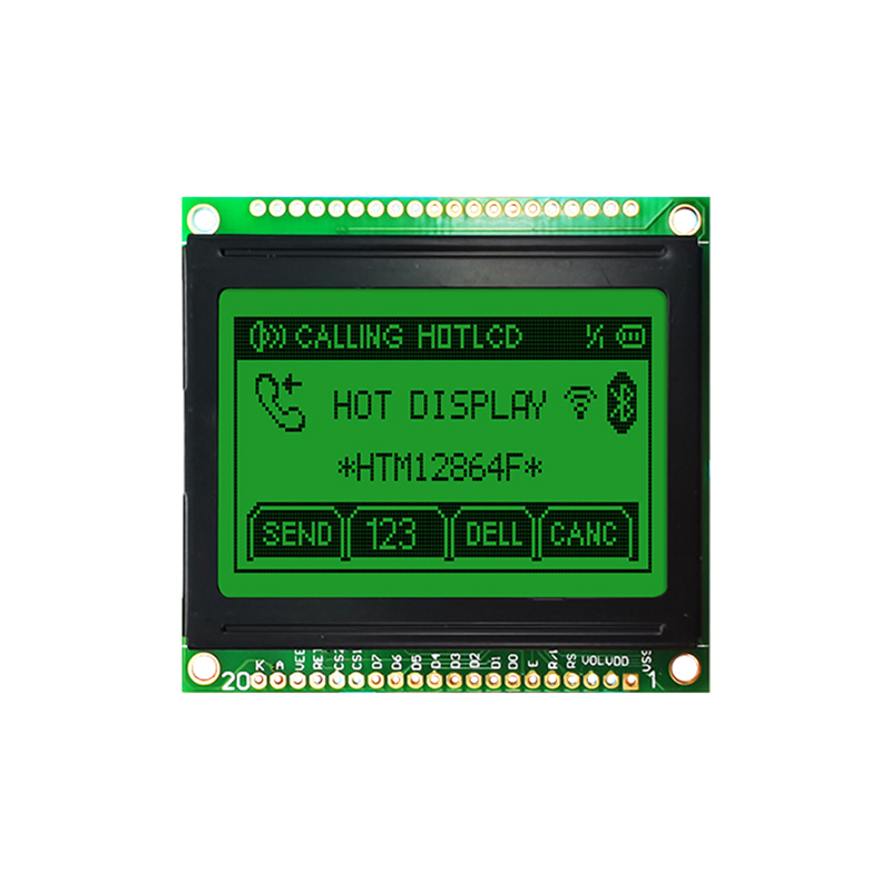 128X64 Graphic LCD Module STN+ Yellow/Green Display with Yellow/Green Backlight