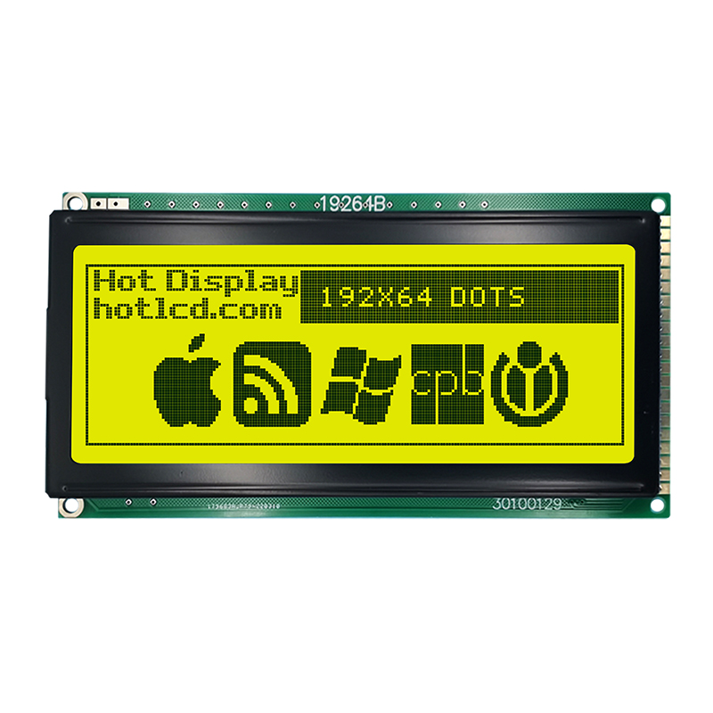 192X64 Graphic LCD Module STN + Yellow/Green Display with Yellow/Green Backlight