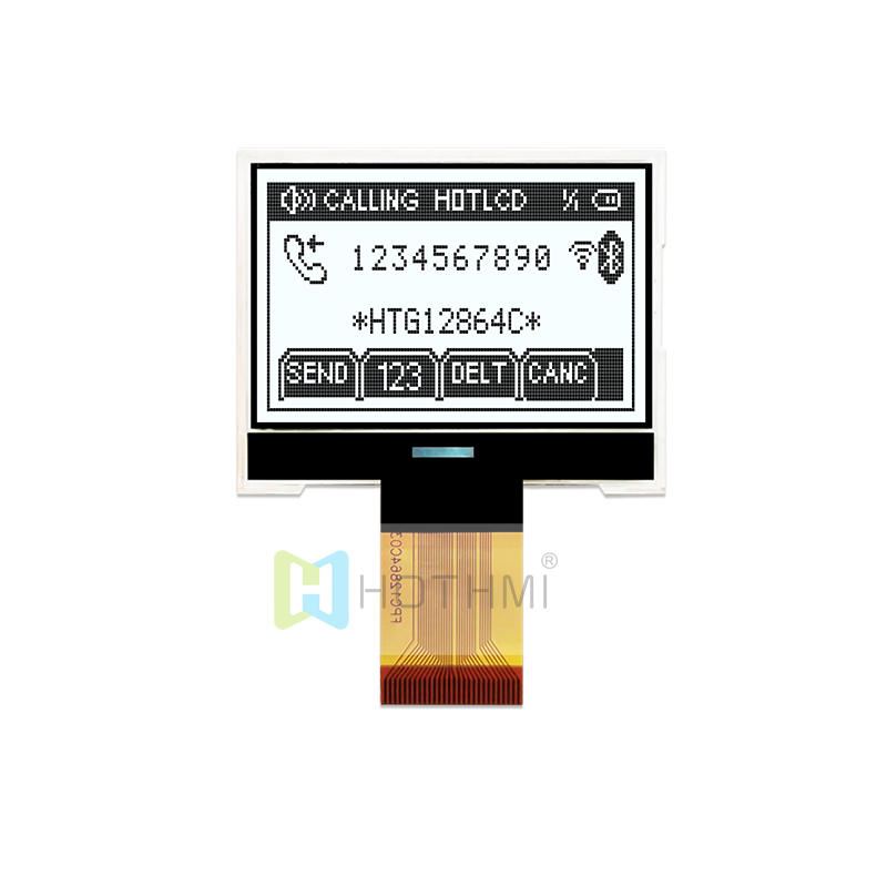 1.7inch 128X64 Graphic COG LCD | FSTN+ Display with Side White Backlight