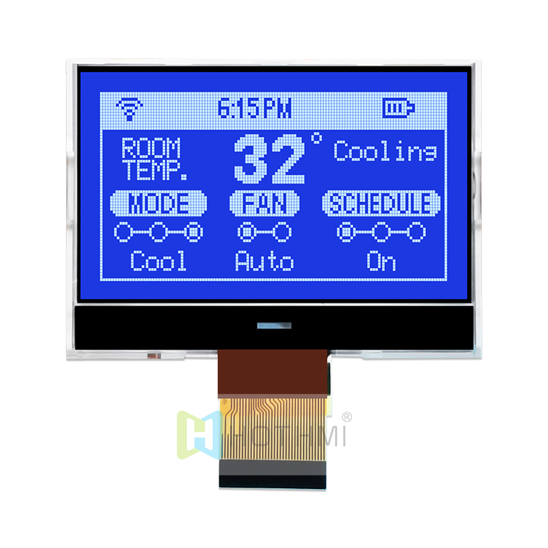 2.7inch 128X64 Graphic COG LCD | STN - Blue Display with White Backlight