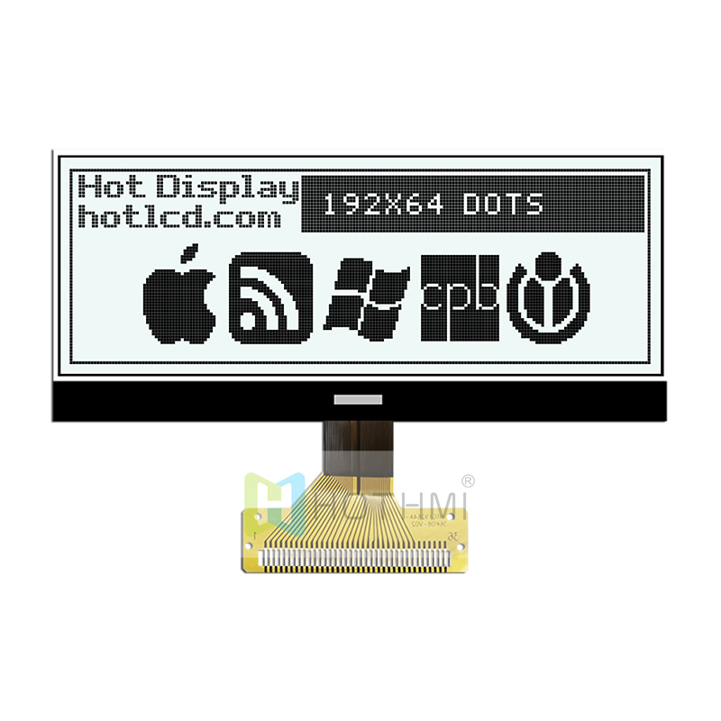 4.0inch 192X64 Graphic COG LCD | FSTN + Display with White Side Backlight