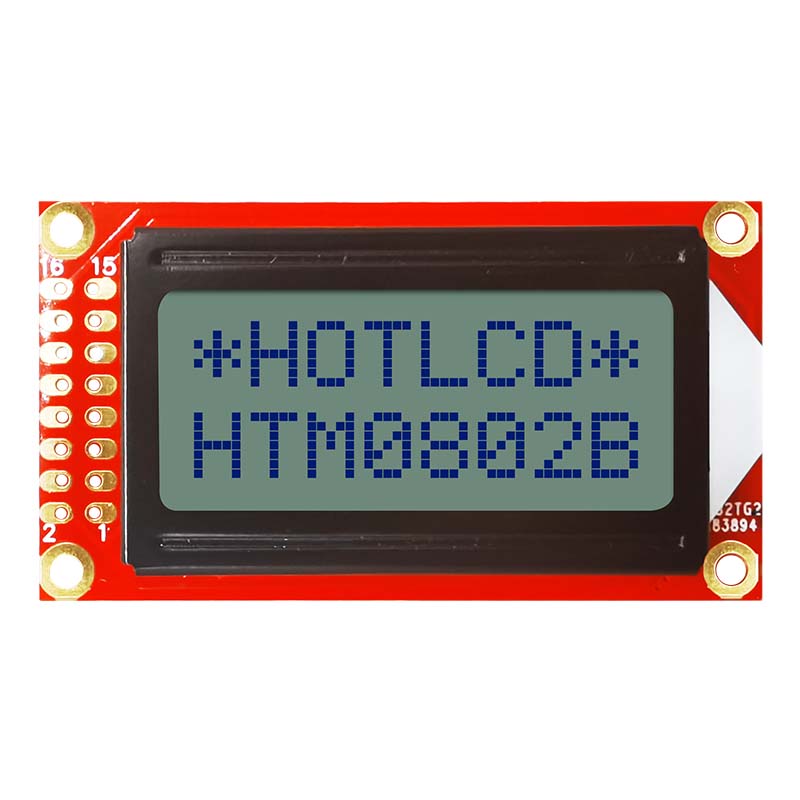 2X8 Character MONO LCD Display | STN+ Gray Background with Yellow/Green Backlight-Arduino