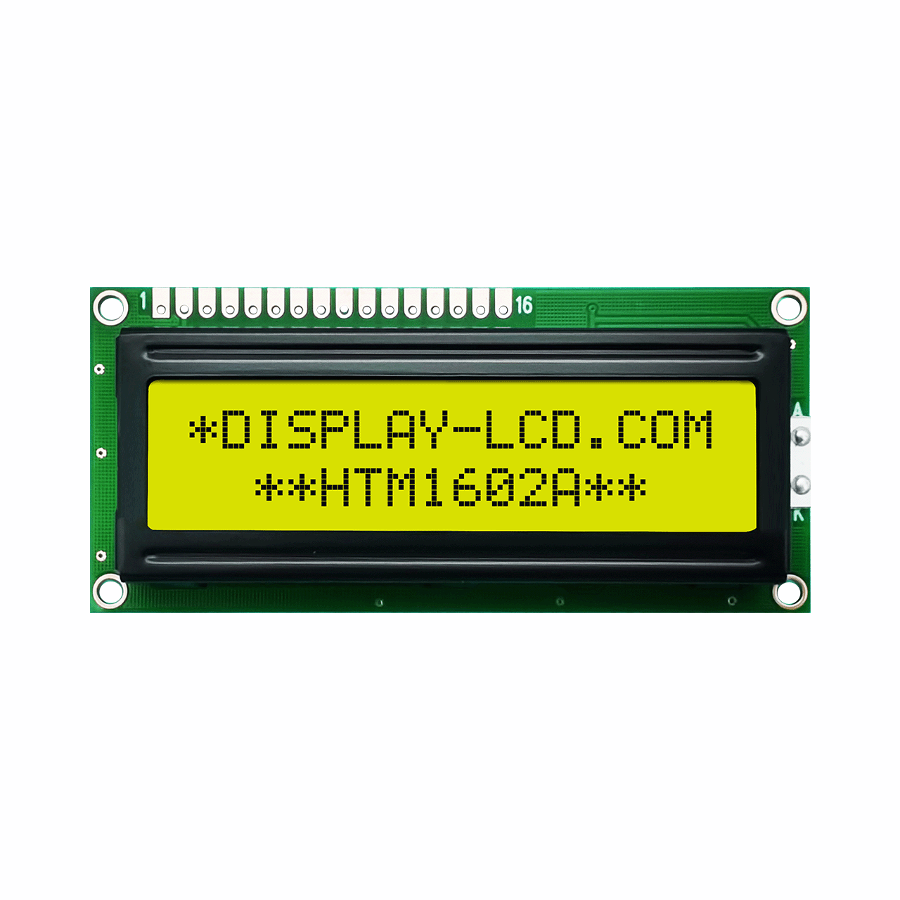 2X16 Character LCD Module Display | STN+ Gray Display with yellow/green Side Backlight-Arduino