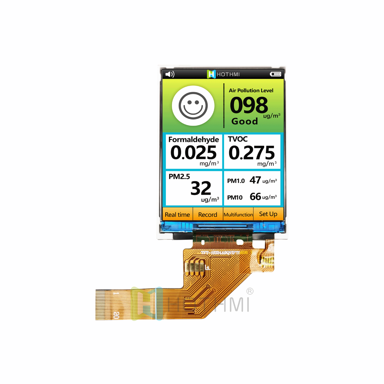 2.4-inch TFT LCD module/IPS/240x320 dot matrix pixels/plug-in FPC/JD9852/MIPI DSI/sunlight readable