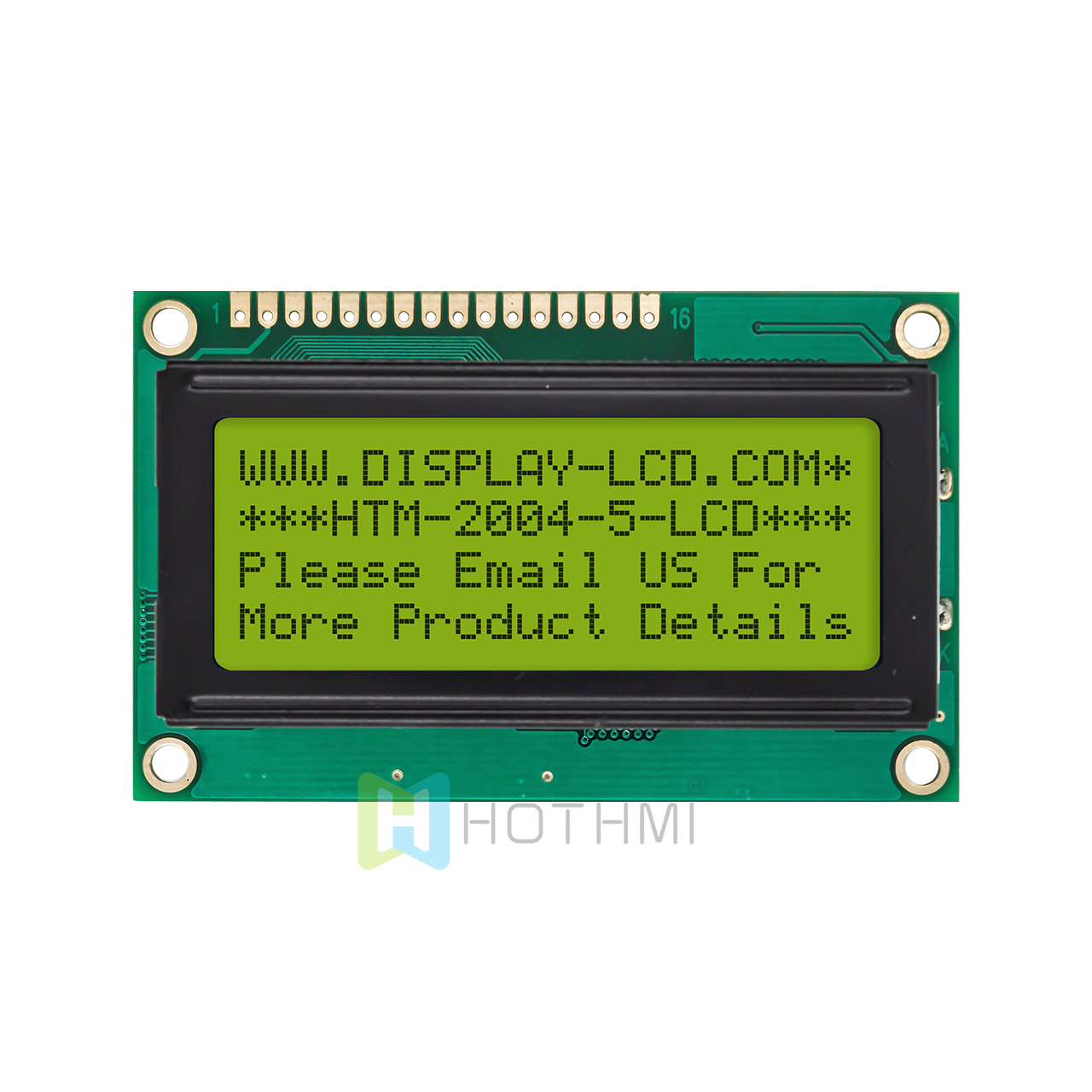 4X20 monochrome character LCD module/STN positive display/yellow-green backlight/Arduino/transflective LCD display/3.3v/5.0v