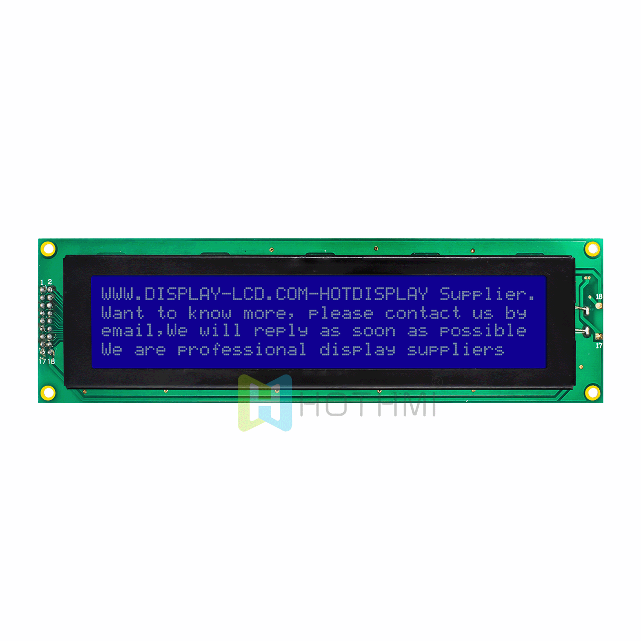 4X40 character monochrome LCD display module | STN negative display | with white backlight | Arduino display | blue background with white characters | 5.0V