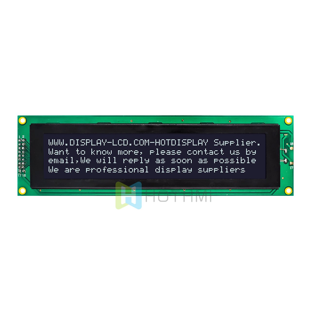 4X40 character monochrome LCD display module | DSTN negative display | with white backlight | Arduino display | black background with white characters