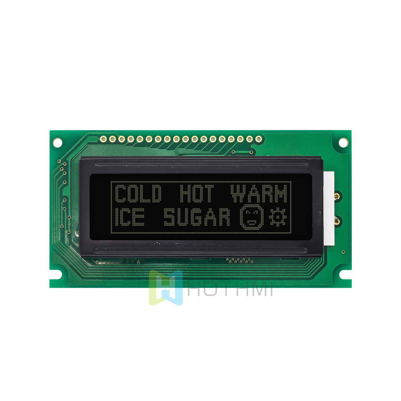 2.5"5.0v | 122X32 monochrome graphic LCD | DFSTN (-) with white side backlight | Adruino | transflective display | white graphics on black | ST7920 controller