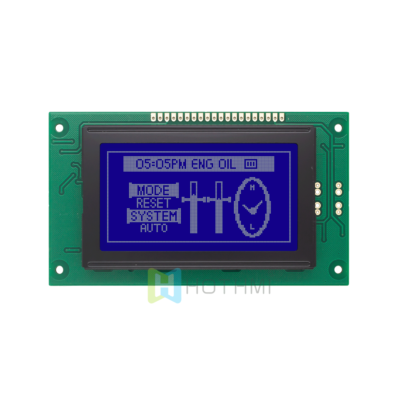 3.2"128X64 Graphic LCD Module | White Backlight | STN(-) | Adruino | 5.0v | KS0107+KS0108 or compatible | Fully Transparent Polaroid