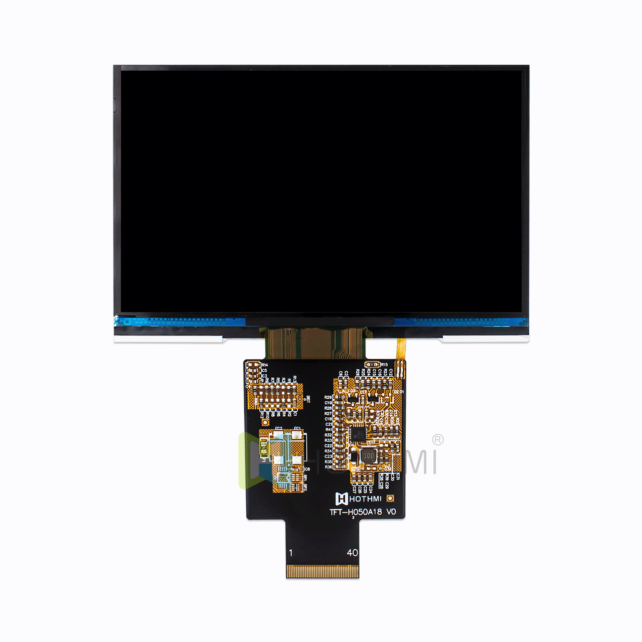 5 inch TFT LCD display TN 800x480px Sunlight readable RGB interface/optional touch screen