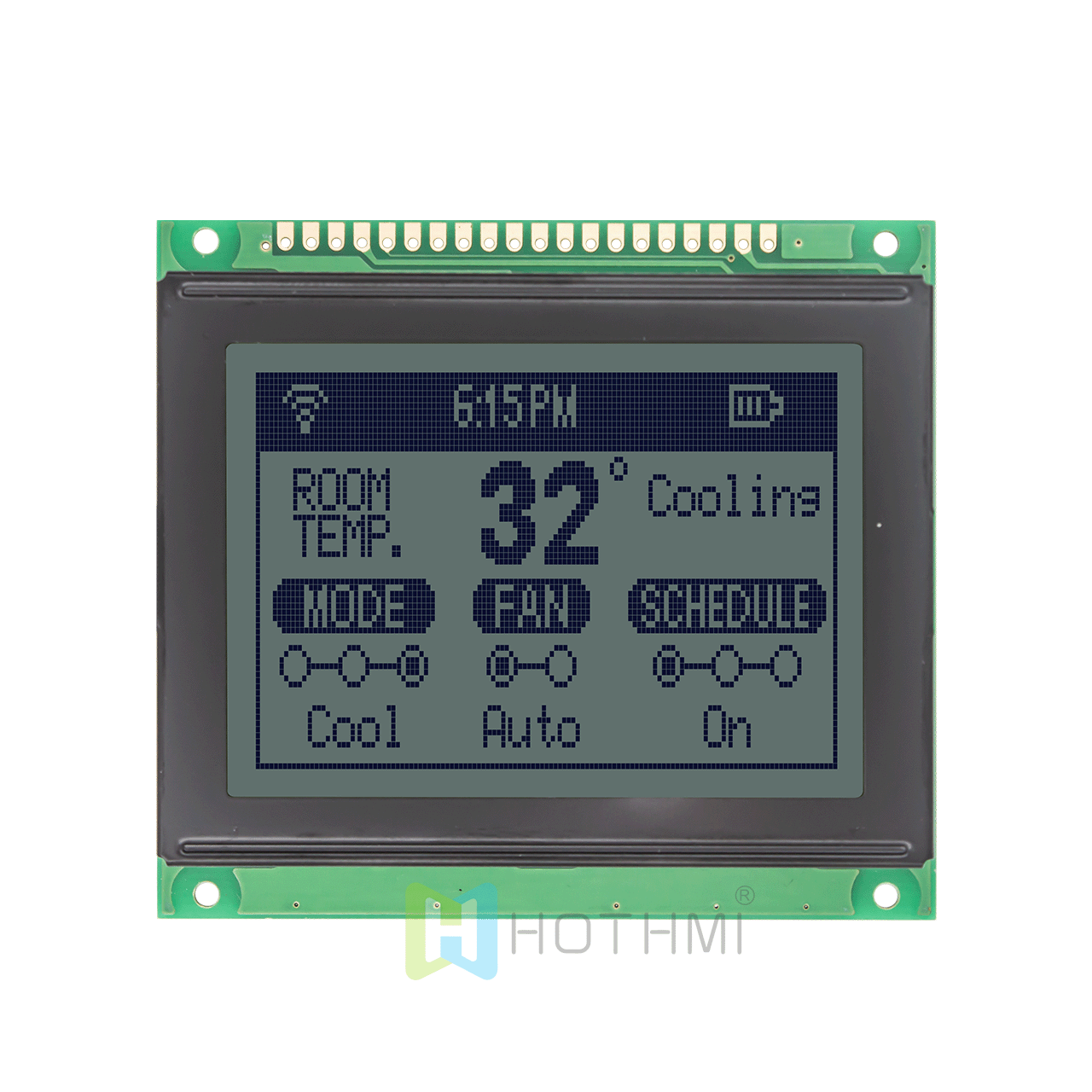3" graphic LCD module | Yellow-green backlight | Arduino graphic LCD display | 128x64 KS0108 controller module | STN positive display