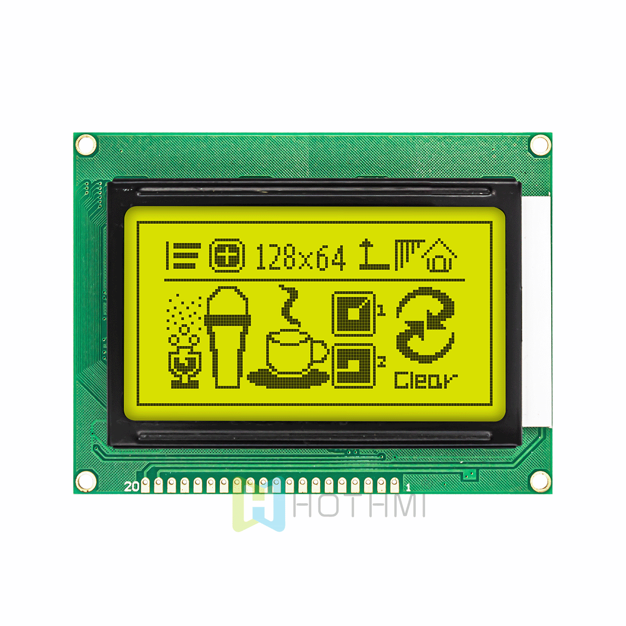 3.2 inch  Graphic LCD 128x64 | ST7920 | MCU Graphics Module Display | 12864 Graphic LCD Module | 5.0v | Adruino