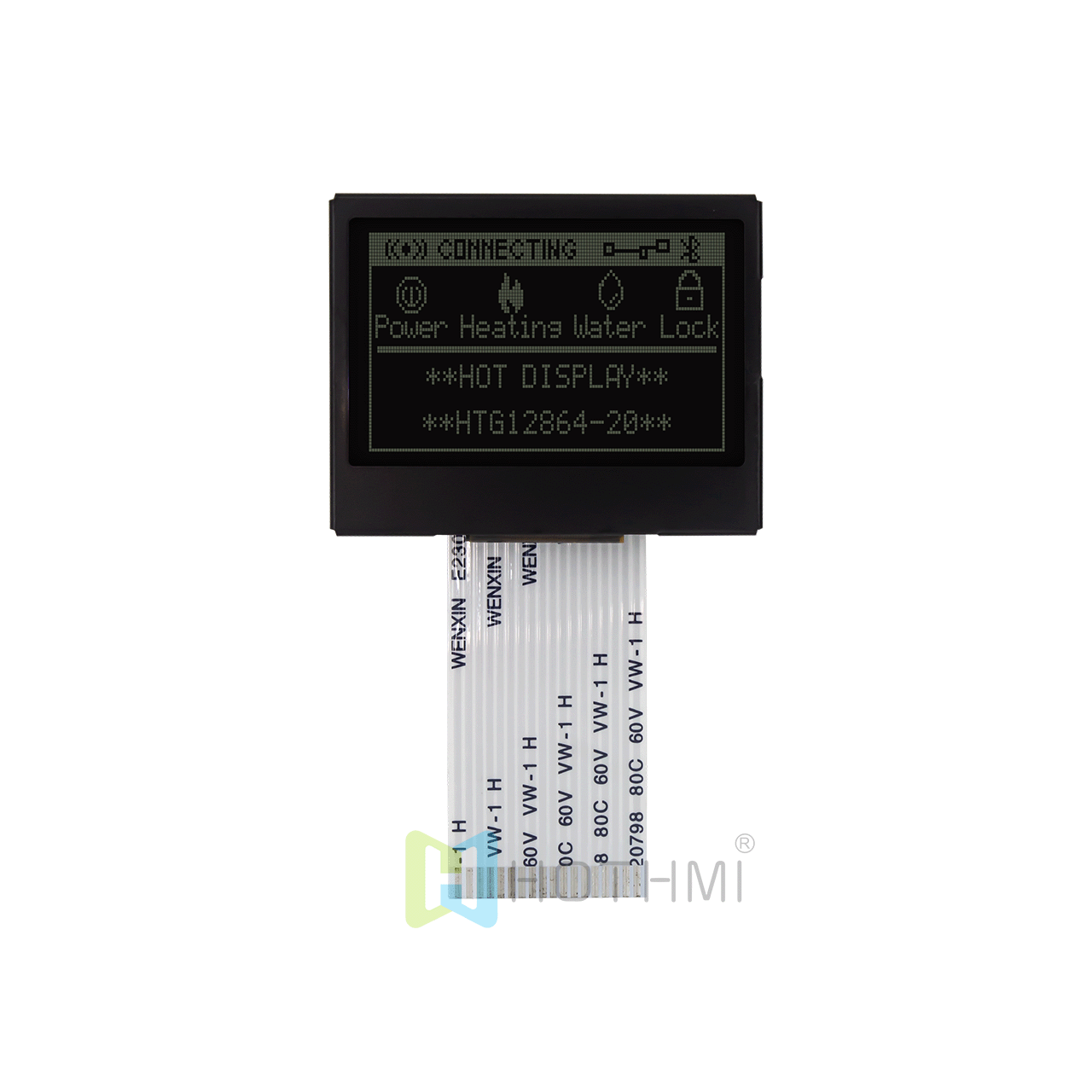 1.7-inch LCD12864 LCD screen/LCM128x64 graphic dot matrix module/white text on black background/MCU interface