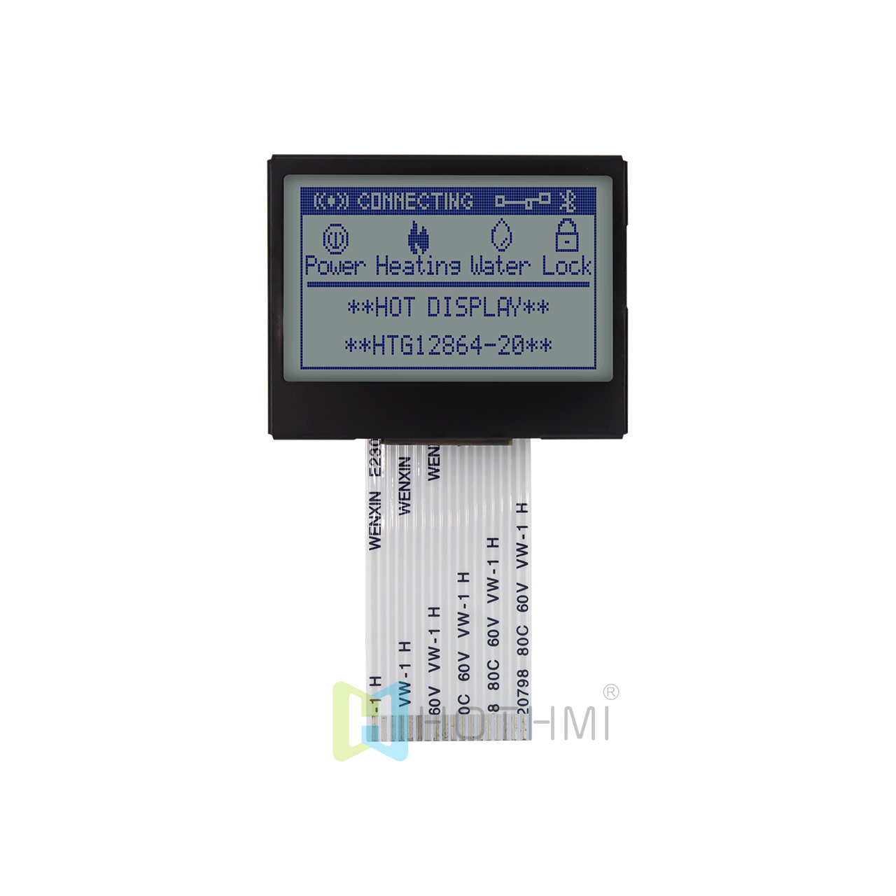 1.7 inch 128X64 graphic LCD module | STN + LCD display | With white side backlight | ST7565R controller
