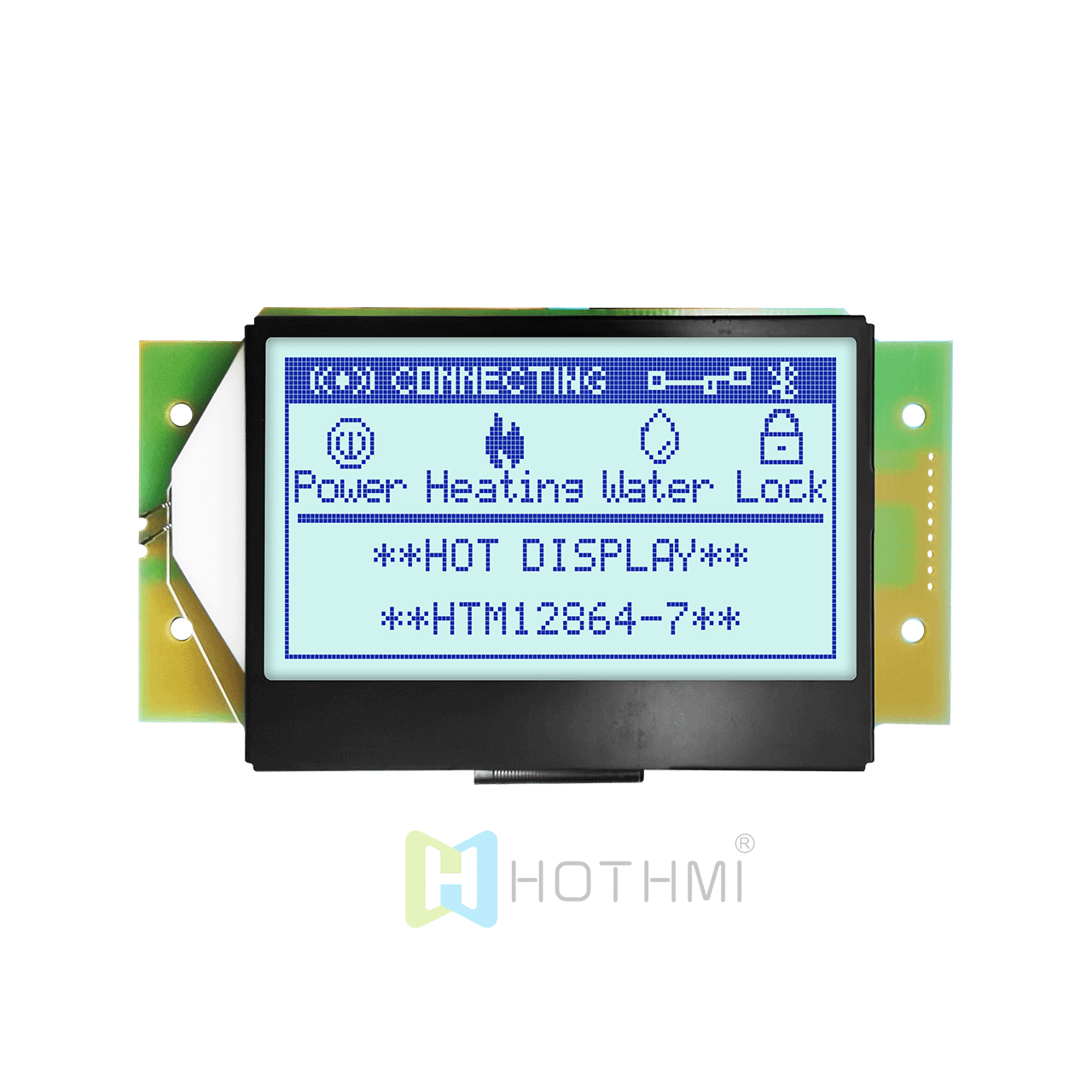 3.0-inch gray background blue character graphic LCD module | 128x64 graphic display LCD module | SPI interface | STN positive display