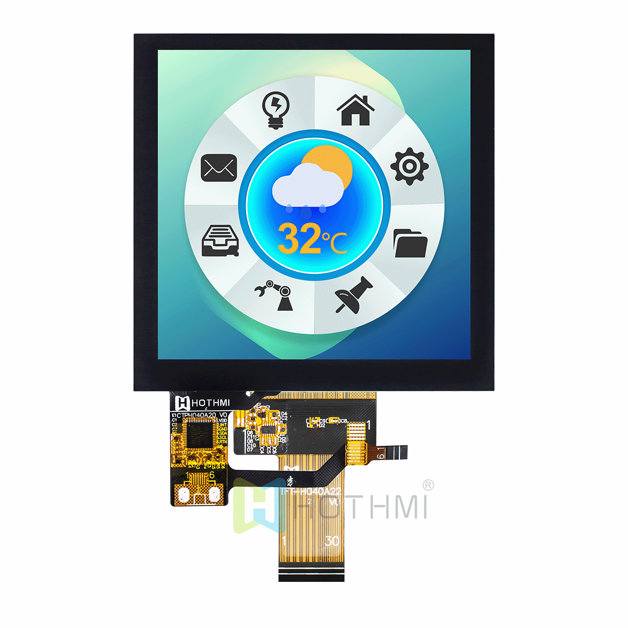 4.0inch square TFT LCD module display 720X720px HD/ST7701S/LVDS interface/IPS/with capacitive touch screen