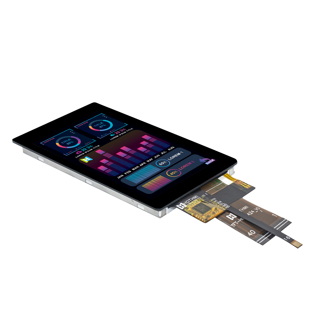 3.5英寸480x800 RGB接口电容触摸显示屏 | 3.5寸电容触摸彩色TFT