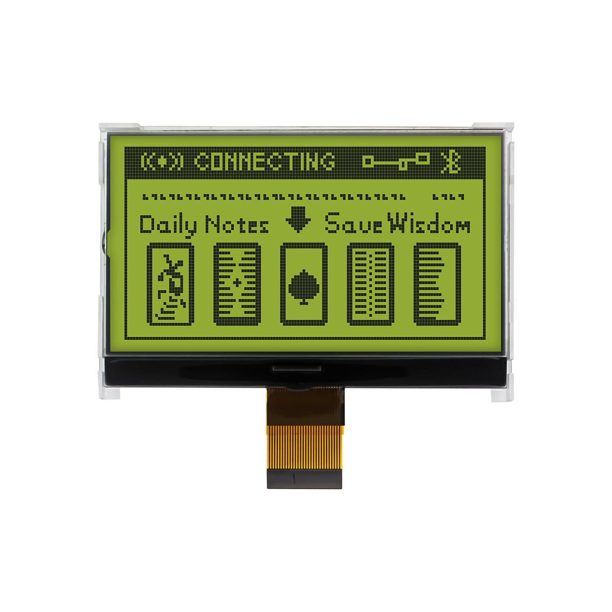 3.1 inch 128x64 Graphic COG LCD | STN+ Display with Side Y/G Backlight 3.3V