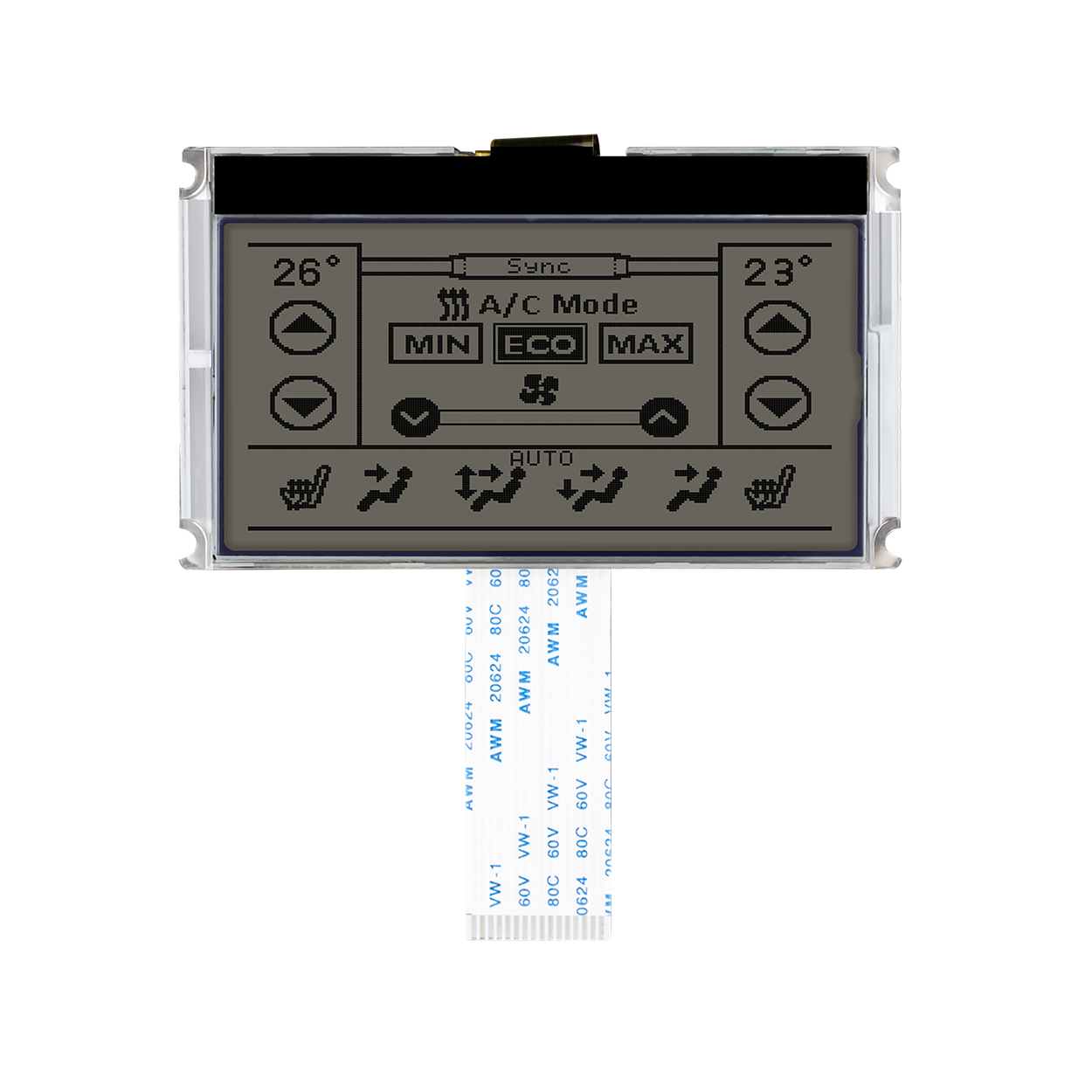 Graphic LCD Module | FSTN+ | 3.2" 240X120 Gray Text on White Background | UC1608 | MCU | Arduino | 3.3V