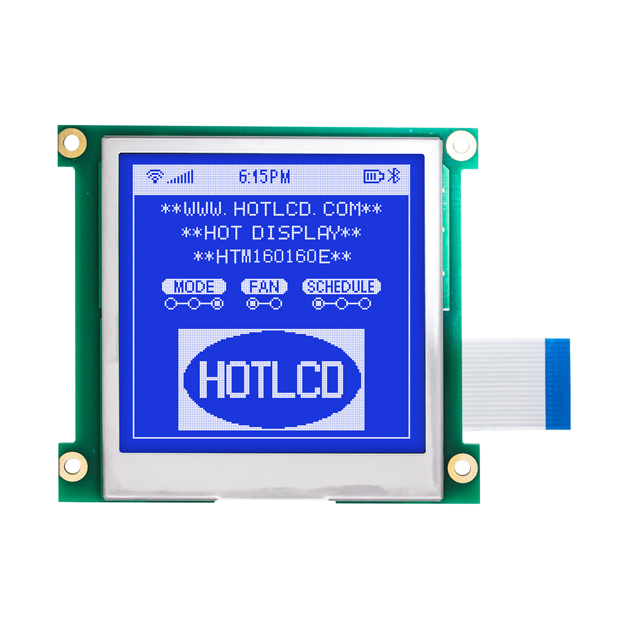 Graphic LCD Module | STN- | 8.9" 160X160 White on Blue | UC1698 | MCU | Arduino | 3.3V