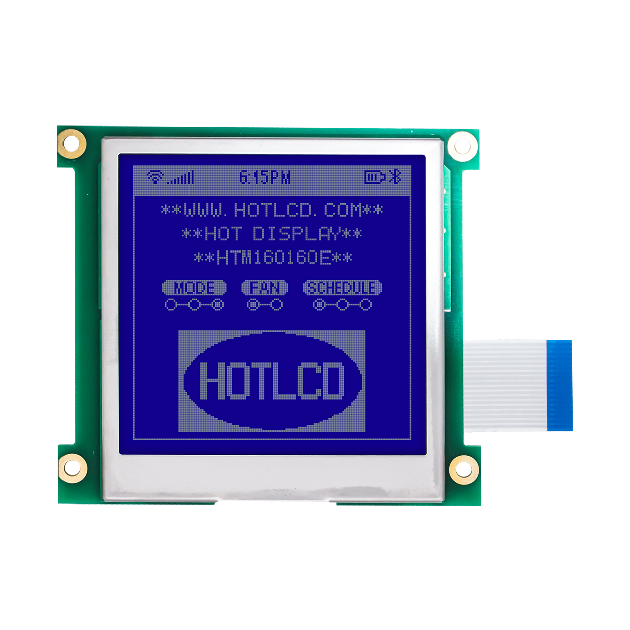 Graphic LCD Module | STN- | 8.9" 160X160 White on Blue | UC1698 | MCU | Arduino | 3.3V