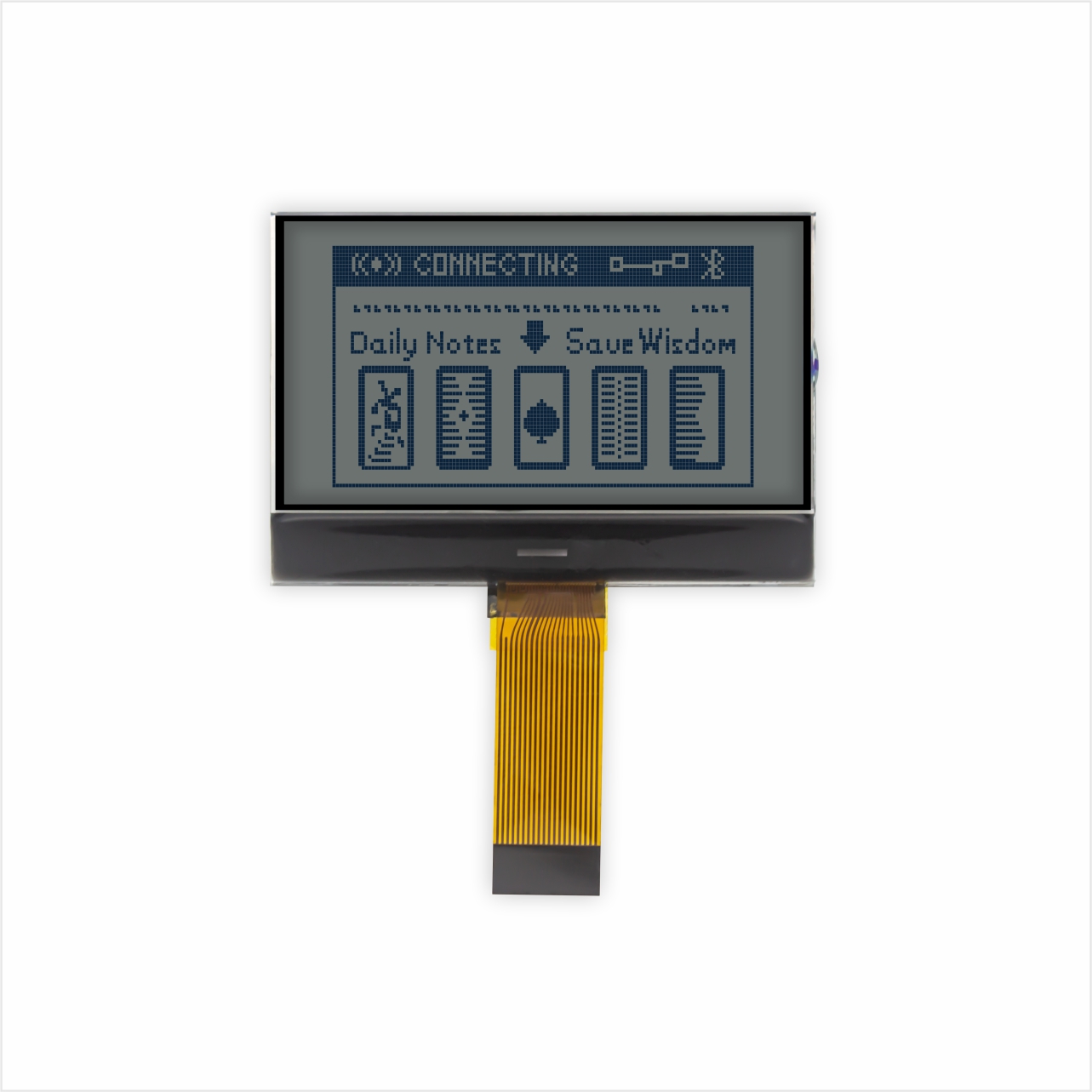 Graphic COG LCD 2.2" 128X64 | STN+ | Yellow-Green Backlight | MCU | Arduino