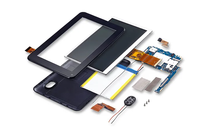 What are the common spare parts for display screens?