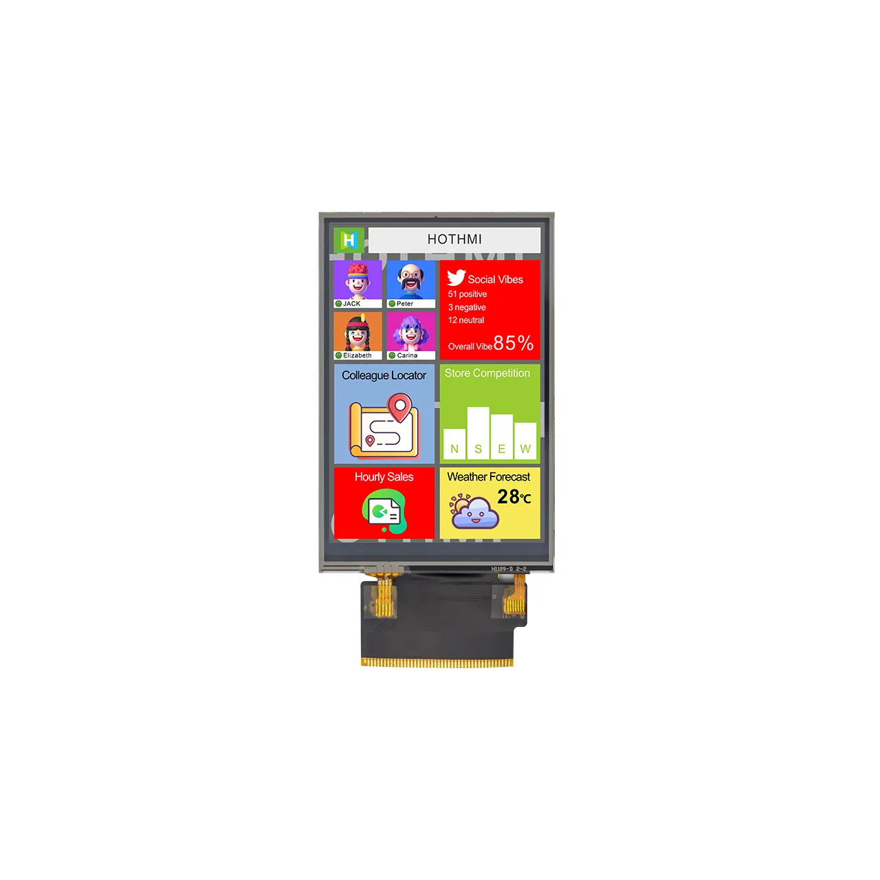 3.5 inch Resisitive Touch TFT LCD Display With ST7265 Controller