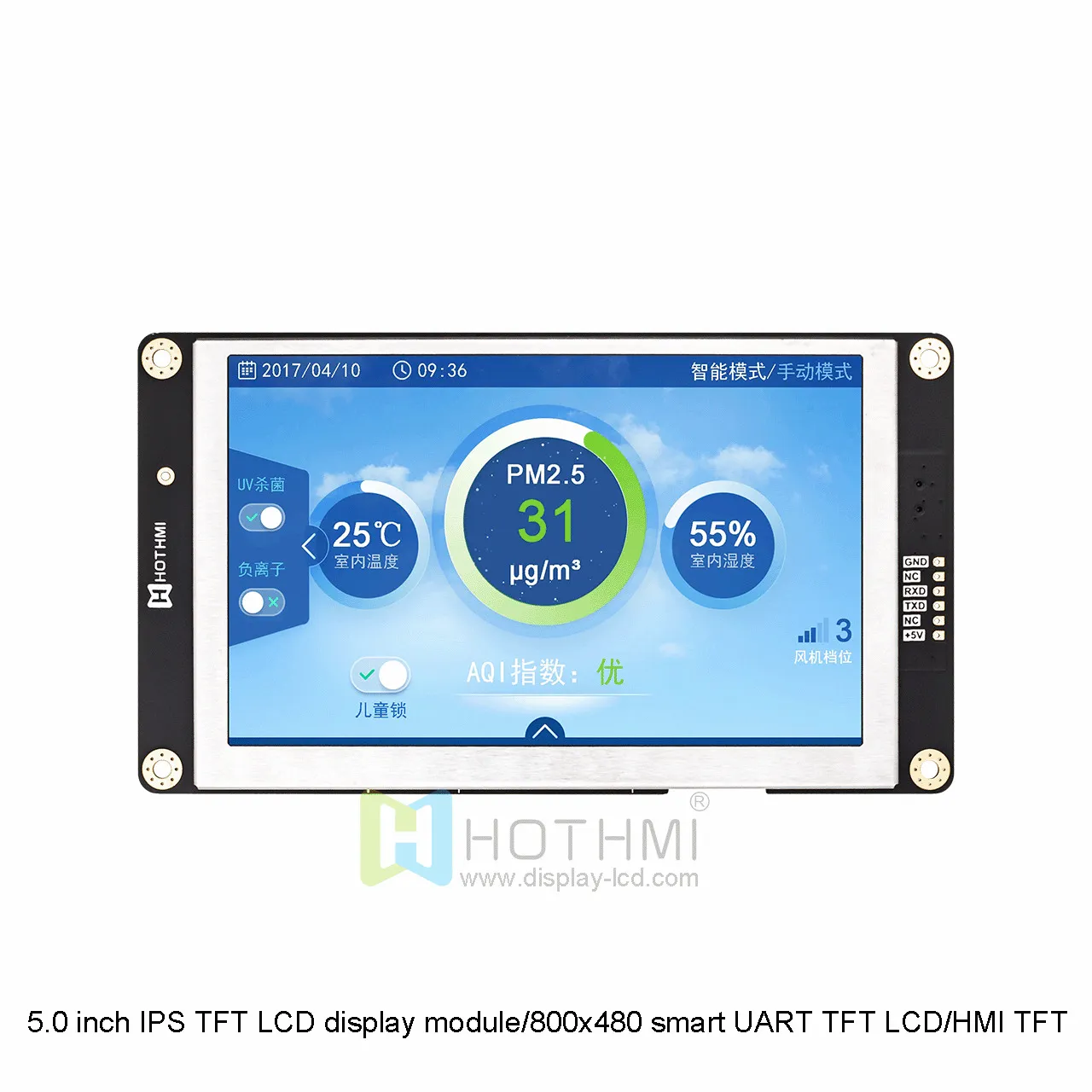 5 Smart TFT LCD display Module | 800x480 Resolution For Industrial