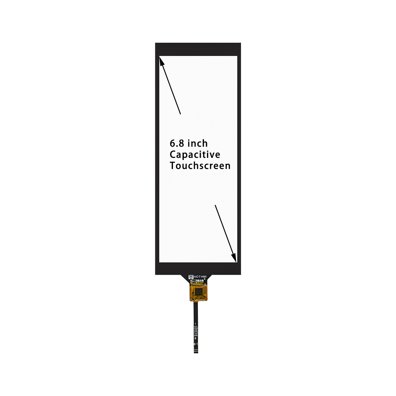 6.8-inch Capacitive Touch Panel With I2C Interface
