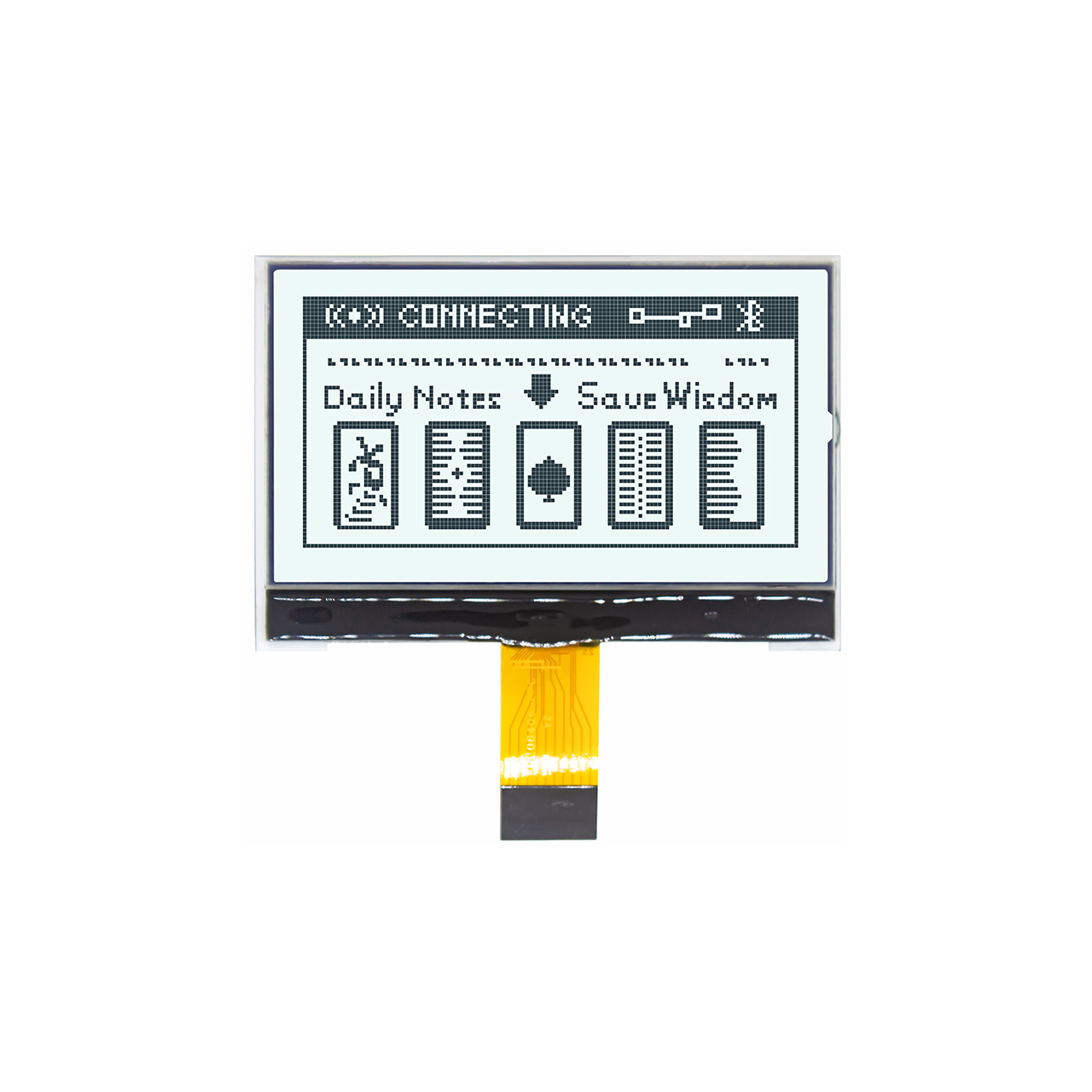 128x64 COG LCD Display FSTN-Positive With Backlight
