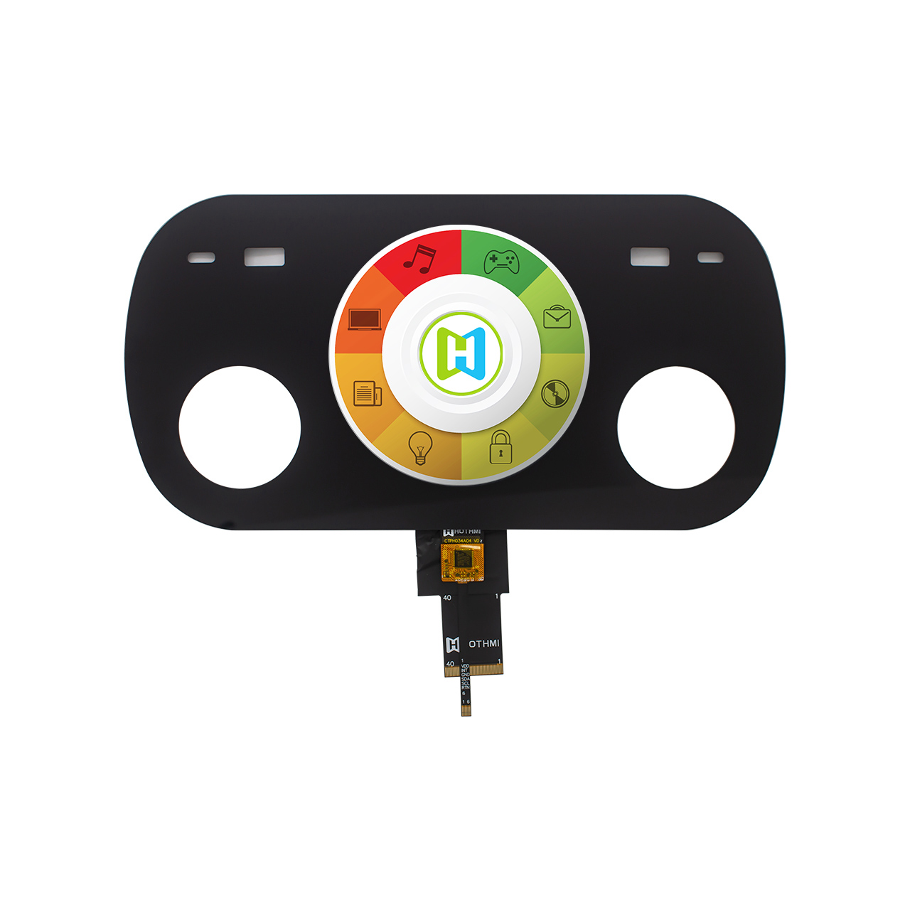 3.4 inch Round TFT LCD Display With uxTouch CTP 800x800 Resolution