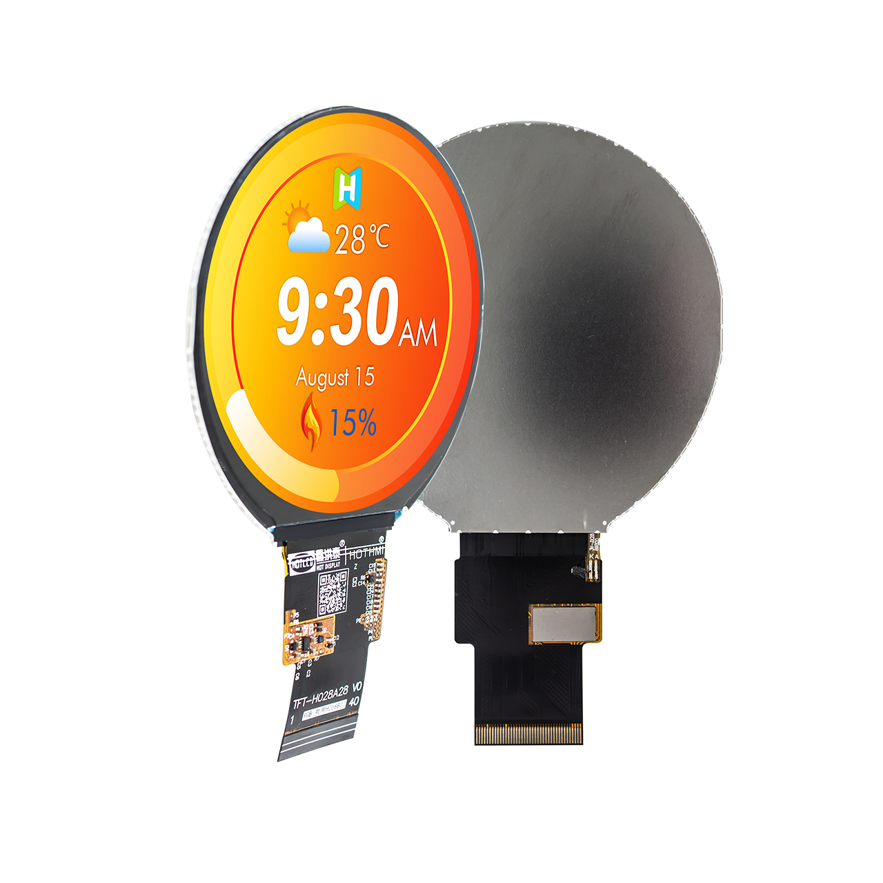 2.8 inch IPS circular TFT HD display incell 540x540 dots RGB AXS15260D