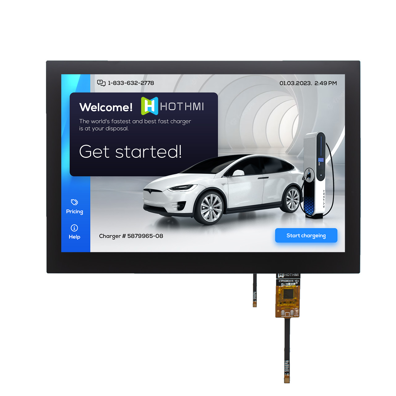 8 inch TFT LCD Display High Brightness LVDS Sunlight Readable