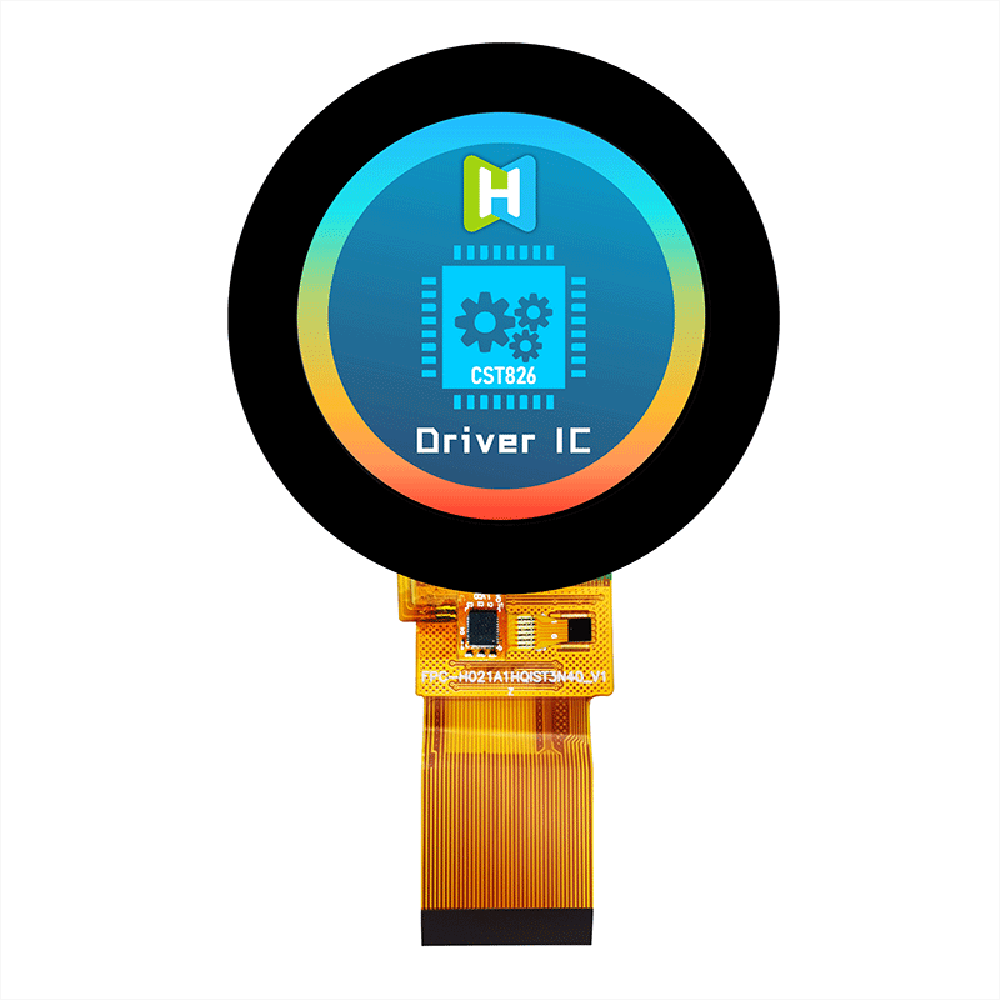 2.1 Inch Round TFT LCD Display With Capacitive Touchscreen 