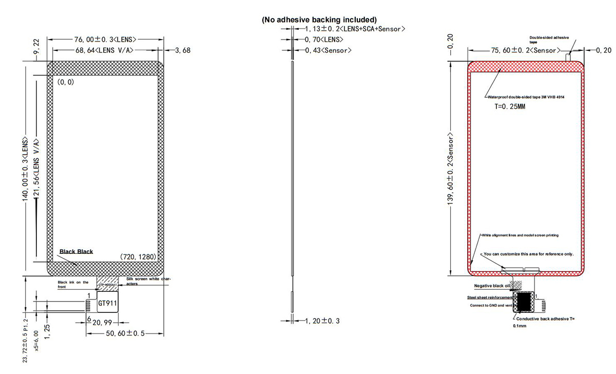 5.5" Capacitive Touchscreen With GT911 Controller 