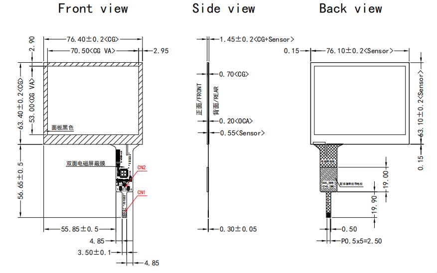 3.5-Inch Capacitive Touchscreen I2C Interface GT1151QM
