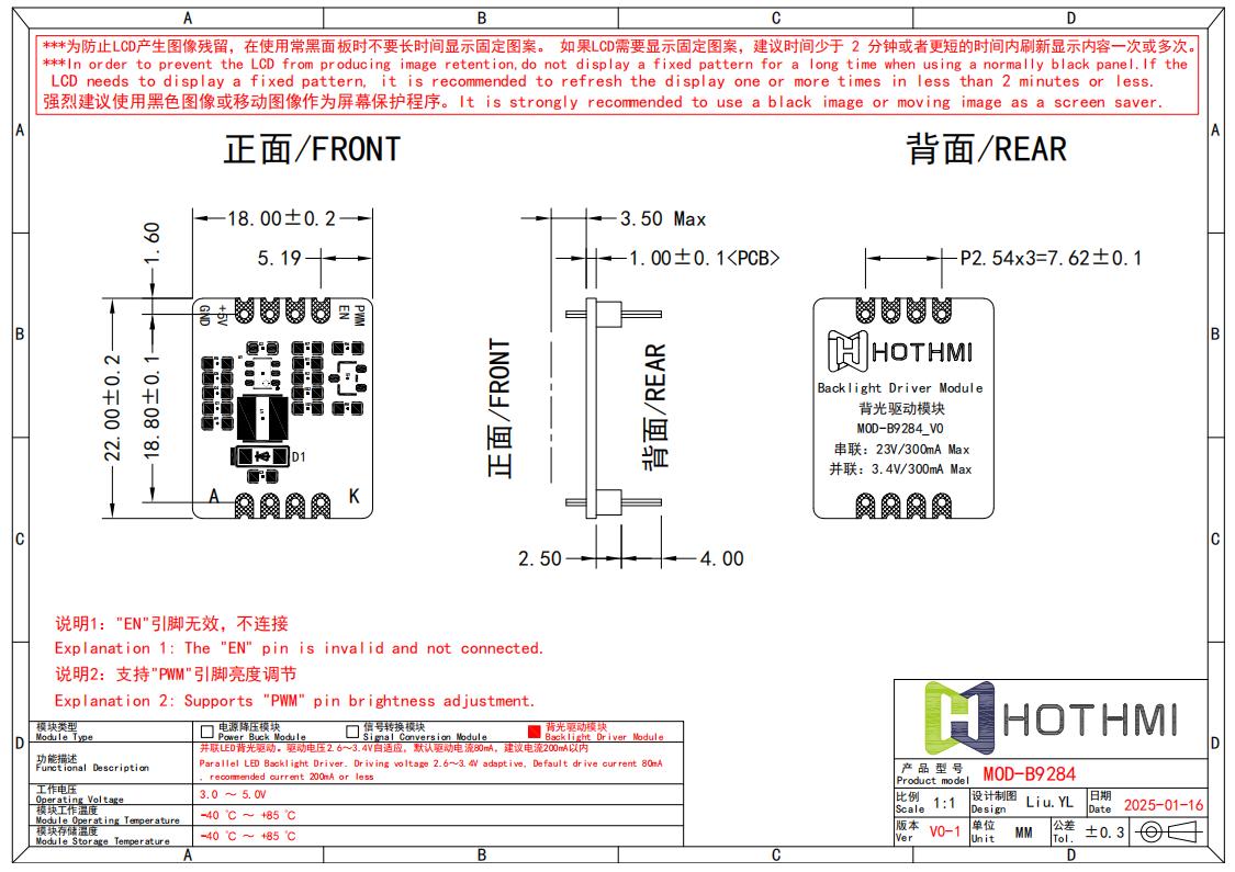 Parallel LED Backlight Driver Board