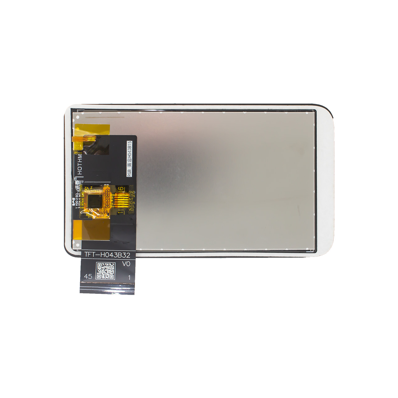 4.3英寸电容式触摸屏TFT液晶显示屏-480x800分辨率-RGB接口