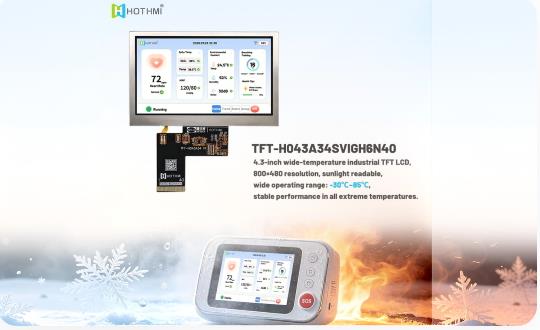 4.3-inch wide-temperature industrial TFT LCD display