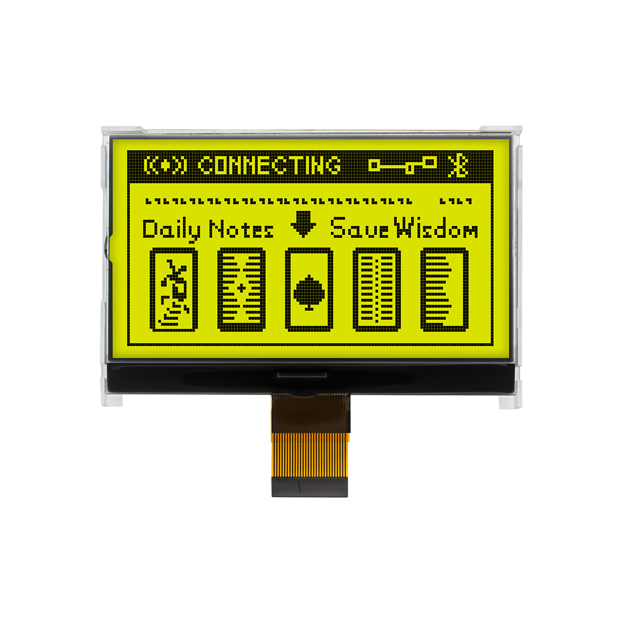 3.1 inch 128x64 Graphic COG LCD | STN+ Display with Side Y/G Backlight 3.3V ST7565P